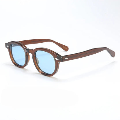 Polarized Sunglasses Men Women Johnny Depp Lemtosh Style Sun Glasses Retro Round Acetate Frame UV400 Lens Oculos