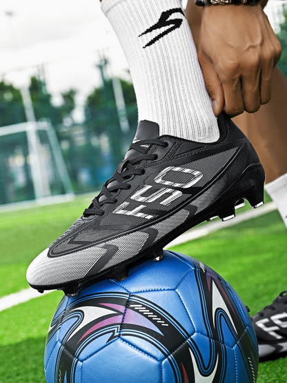 Professional Grass AG /FG Soccer Shoes PU Fabric Integrated Upper TPU Tough Sole Wear Resistant Anti-slip Youth Footwear