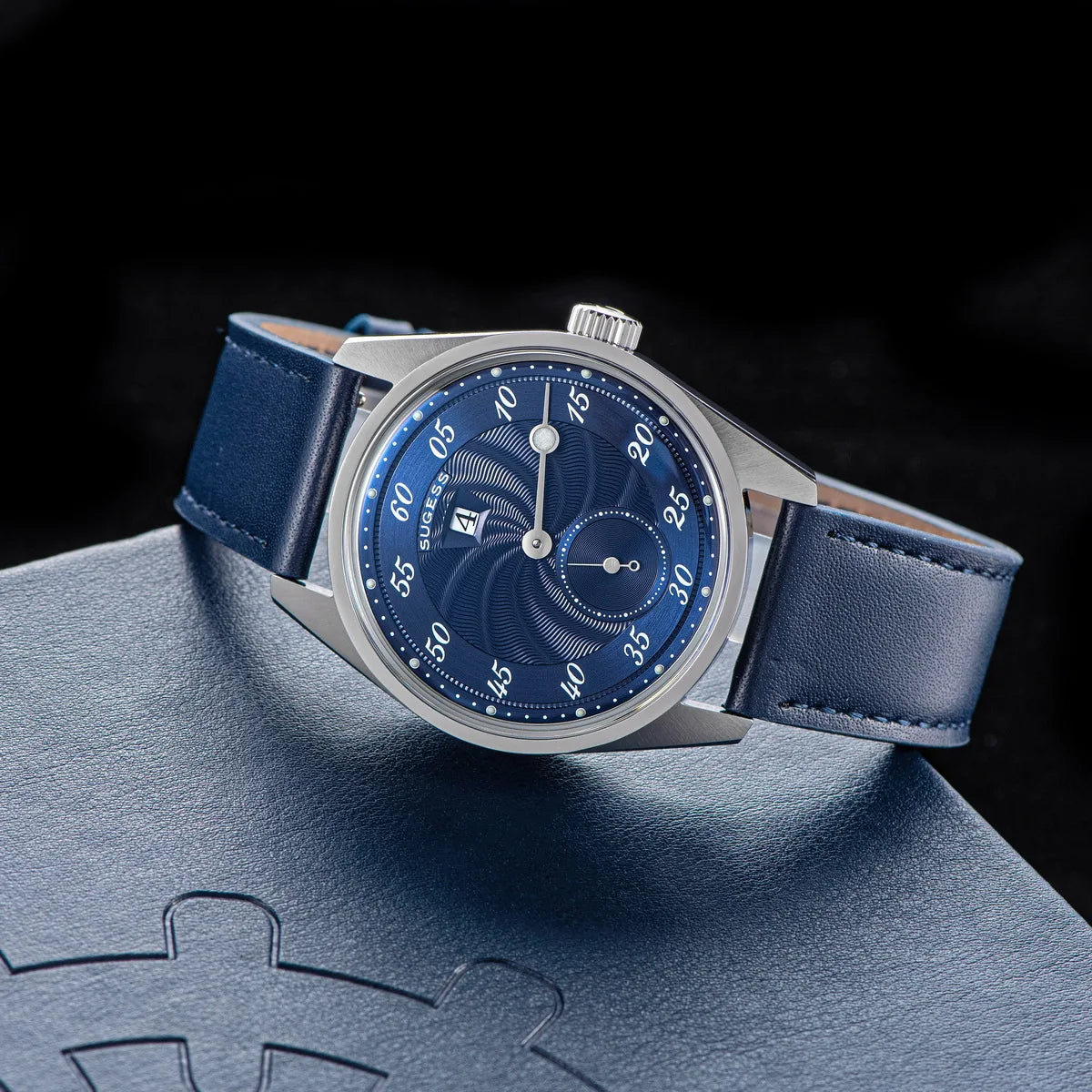 Sugess Mens Watch Automatic ST1721 Movement Aventurine Mechanical Wristwatches Hardlex Glass Fashion Simple Business Clock S451