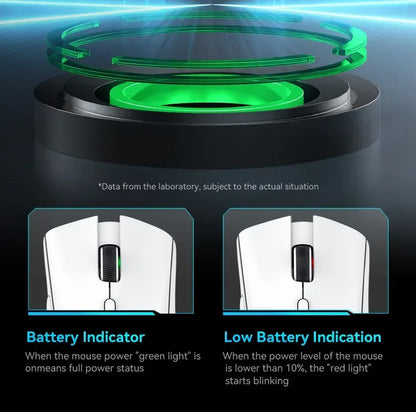 ATTACK SHARK R1 2.4G USB Wireless Bluetooth Gaming Mouse 18K DPI PAW3311 Tri-Mode Connectivity 59g Lightweight For PC Laptop Mac