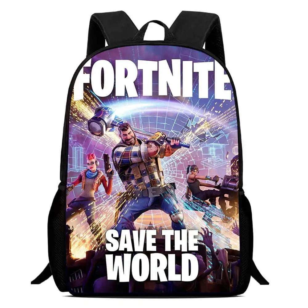 Children's Student Fortnite Cartoon Boys and Girls Large Capacity Backpack