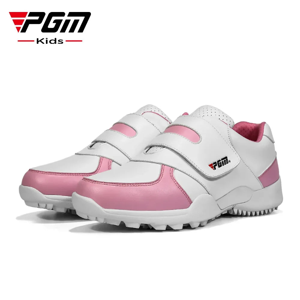PGM Barn Flickor Pojkar Golfskor Halkfria Läder Utomhus Barnsneakers Sportskor XZ054