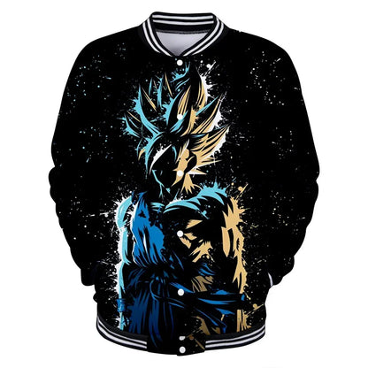 Dragon Ball Streetwear Baseball Uniform for Men Women Son Goku Adults Costumes Jackets Spring Fall Coat Cardigan Sweatshirt Gift