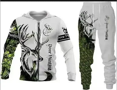 Produit gaming premium Fraquane, New 3D printed long sleeved hooded sweatshirt set for spring and autumn men's sportswear zipper sweatshirt, équipement gamer