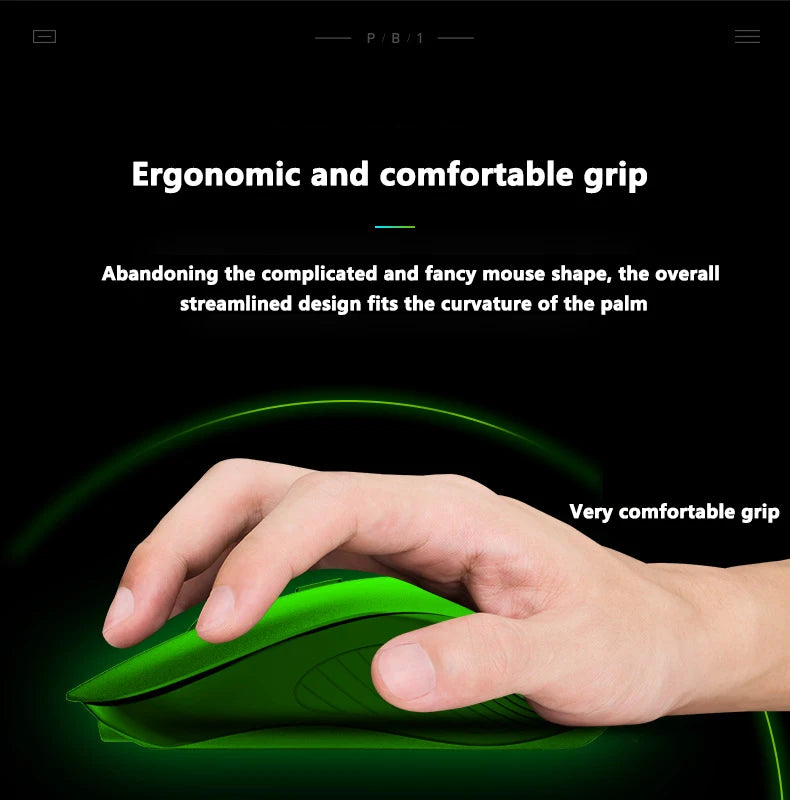 INPHIC B1 USB Wired Mouse, Silent Office Gaming Mouse for PC and Laptops