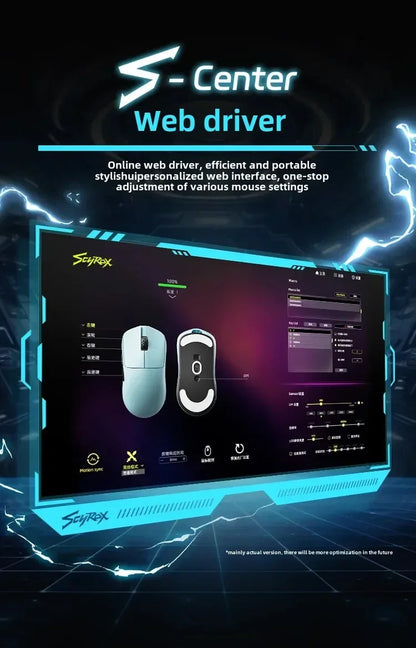 SCYROX V6 nieporowata bezprzewodowa mysz e-sportowa 40g 750IPS z odbiornikiem 8k, szybka reakcja, 3950, wysoka jakość, 8KHz, mysz gamingowa