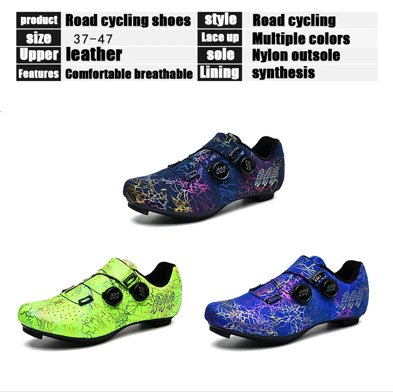 Scarpe da ciclismo professionali per bici da strada da uomo da gara con chiusura automatica, scarpe da ciclismo da donna con tacchetti SPD