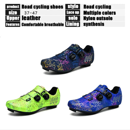 Scarpe da ciclismo professionali per bici da strada da uomo da gara con chiusura automatica, scarpe da ciclismo da donna con tacchetti SPD