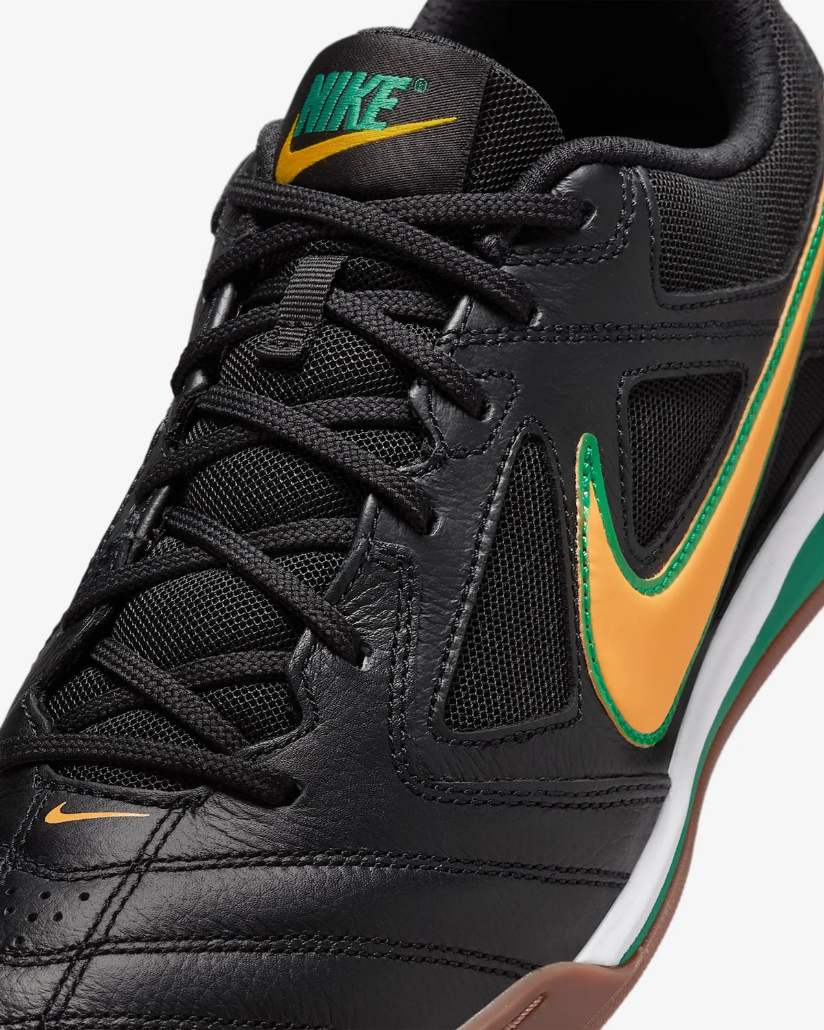 Serie Nike Gato, suaves y cómodas, antideslizantes y resistentes, botas de fútbol para hombre, negras, IB8509-001