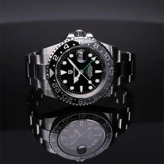 Man Watch PAGANI DESIGN GMT Men Mechanical WristWatch Luxury Sapphire Glass Waterproof 40mm Automatic Watch for Men Reloj Hombre