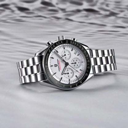 PAGANI DESIGN 2026 New Meteorite pattern dial Luxury Quartz Watch For Men Speed Sport Chronograph AR Sapphire crystal Wristwatch