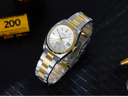 Baltany Men Automatic Watch 36MM Mechaical Wristwatch Bubble Sapphire 10ATM Waterproof C3 Luminous NH35