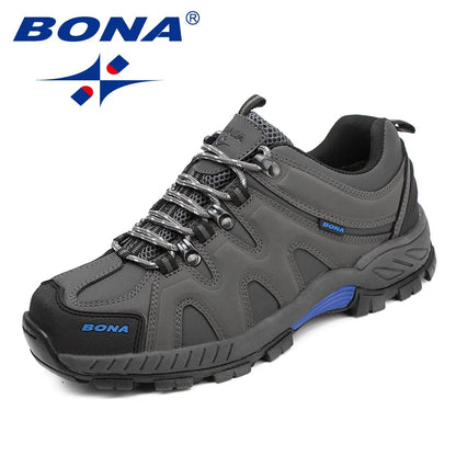 BONA New Arrival Classics Style Men Hiking Shoes Lace Up Men Sport Shoes Outdoor Jogging Trekking Sneakers
