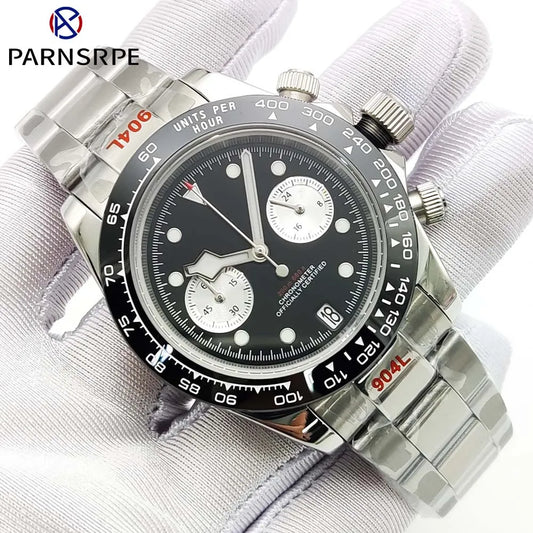 Men's VK64 Sapphire Quartz Stainless Steel Chronograph Casual Sport Waterproof Men's Automatic Watch