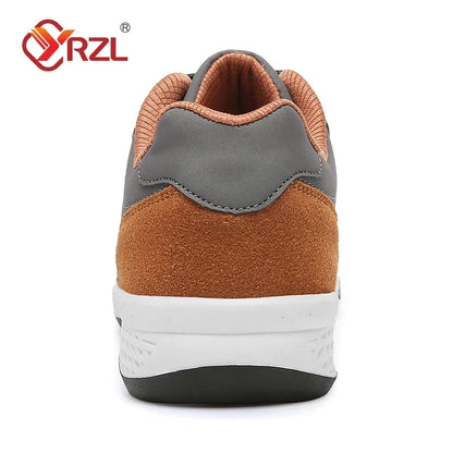 YRZL Herrenschuhe Frühling Herbst Wasserdichte Walking-Sneaker Freizeit-Ledersportschuhe für Herren Rutschfestes Schuhwerk Tennis für Herren