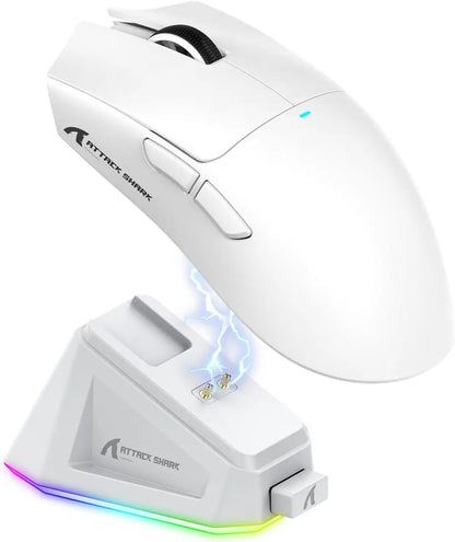 ATTACK SHARK X11 Wireless Gaming Mouse with Charging Dock, PixArt PAW3311 Gaming Sensor, BT/2.4G Wireless/Wired
