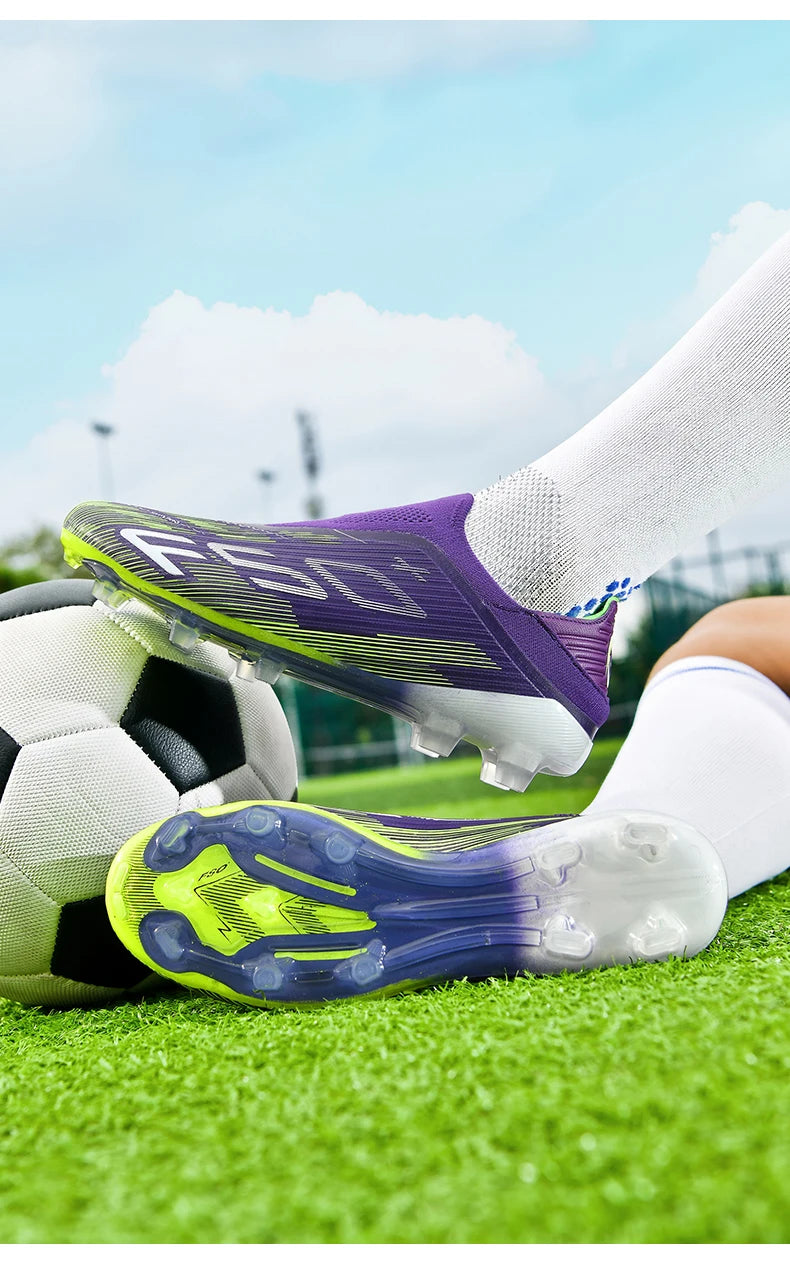 New Men's Football Boots Turf Comfortable Ultralight Soccer Shoes Non Slip Sport Fg Grass Cleats Futsal Indoor Adult Non-Slip