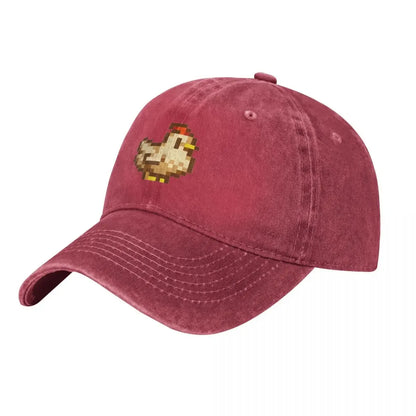 Stardew Valley Kycklingar Baseballkeps derbyhatt lyxiga kepsar rolig hatt födelsedag Herrkepsar Damkepsar