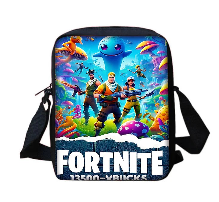 New Game Fortnite Child School Backpack with Shoulder Bag and Pencil Bags, School Bags for Boys and Girls, Best Gift