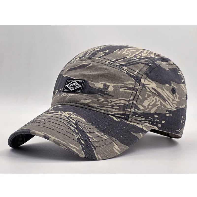 Casquette de baseball à visière courte style camouflage pour hommes et femmes, casquette unisexe tendance de protection solaire pour les activités de plein air