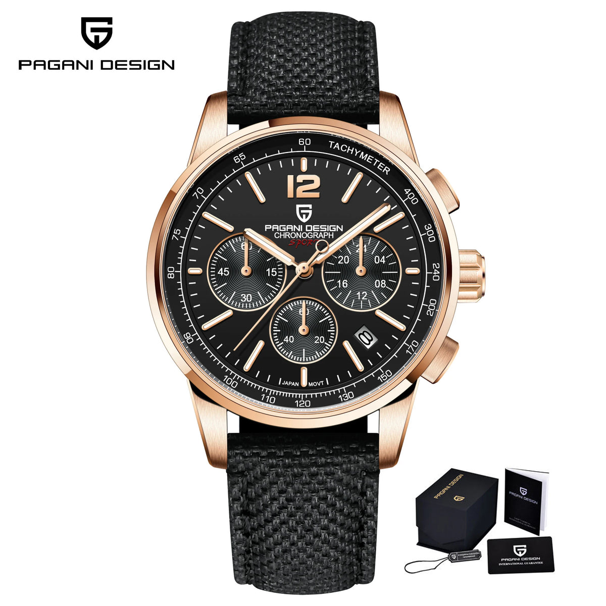 Pagani Design VK63 Fashion Men's Quartz Watches 41MM Top Sapphire Waterproof Sport 10 Bar Watch for men reloj hombre