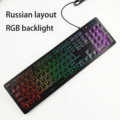 Spanish/French (AZERT)/Russian/Arabic/German keyboard layout Backlit wired Desktop Gaming Keyboard For Desktop Computer office