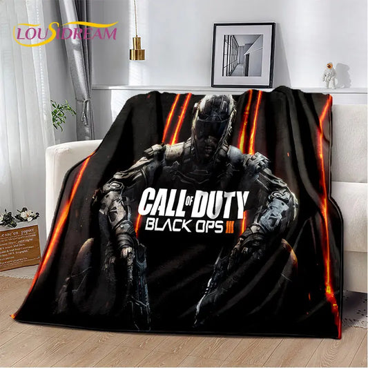 COD 3D, manta suave de felpa para gamers de Call of Duty, manta de franela para sala de estar, dormitorio, camas, sofá y oficina
