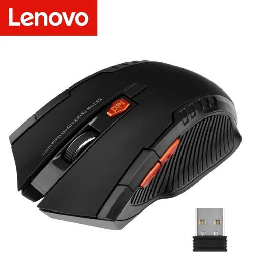 Lenovo 2.4G Wireless Mouse 1600DPI Rechargeable Optical Wireless Mouse with USB Receiver, Ergonomic Wireless Mouse for PC, Laptop, Office & Gaming