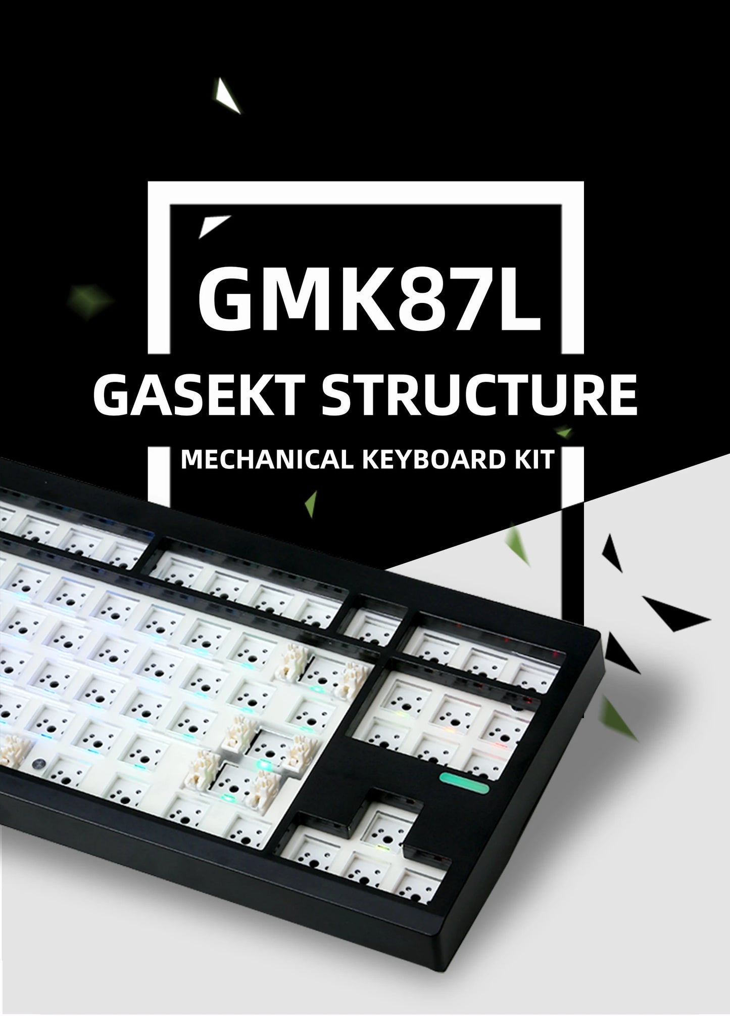 ZUOYA GMK87L Mechanical Keyboard KIT Gasket Structure VIA /Qmk Programmable Hot-Swap Three Mode Wireless RGB Keyboard KIT
