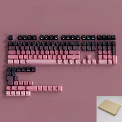 New 133 Key Gradient Gray PBT Double Shot Keycap Side Print Shine Through Backlit Keycaps For Cherry Gamer Mechanical Keyboard