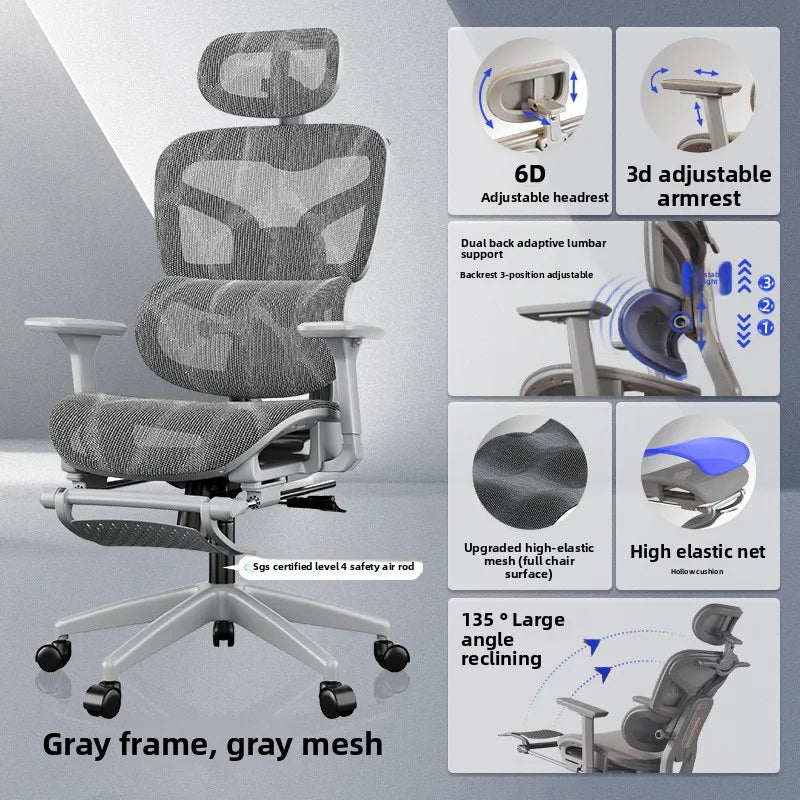 UVR Ergonomic Office Chair Adjustable Reclining Executive Chair with Armrests, Lumbar Support, Swivel Lift Gaming Chair for Home & Workspace