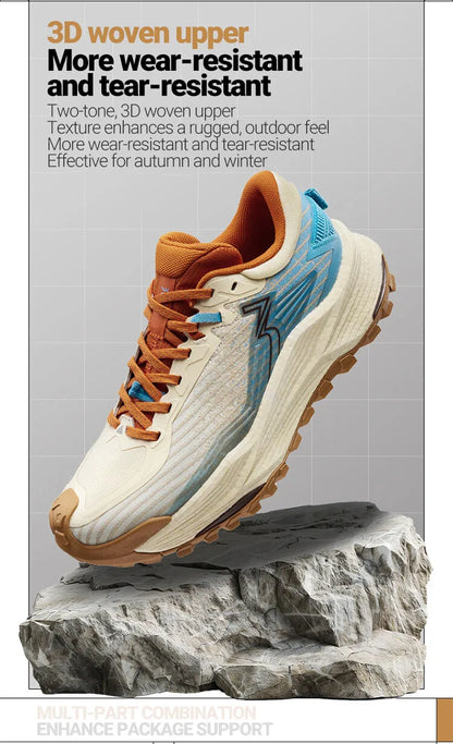 361 Degrees WUXIA 2 løbesko, lette, åndbare, stødabsorberende, skridsikre og bløde alsidige sneakers til udendørs vandring for mænd 672542201