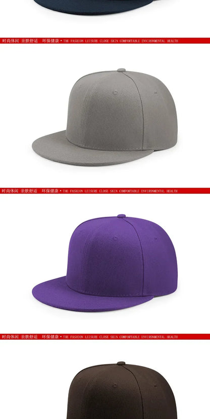 Big Bone Man Plus Size Baseballkappen für Erwachsene, flacher Schirm, Hip-Hop-Fitted-Cap, Herren und Damen, große Kappen, Snapback-Cap, Größe 6 3/4 bis 8