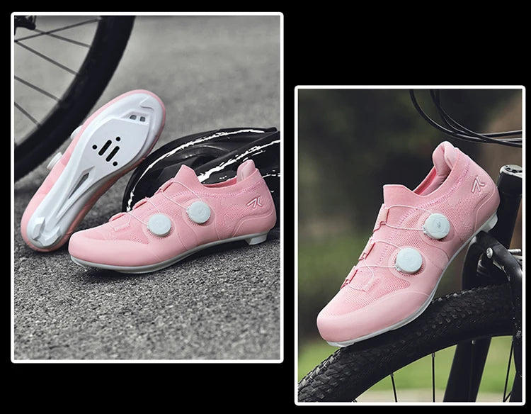 Cyklistické boty na silniční kolo, unisex, HsYixin, prodyšné, se samozamykacím systémem SPD, protiskluzové, závodní boty na silniční kolo, ploché, MTB, cyklistické tenisky