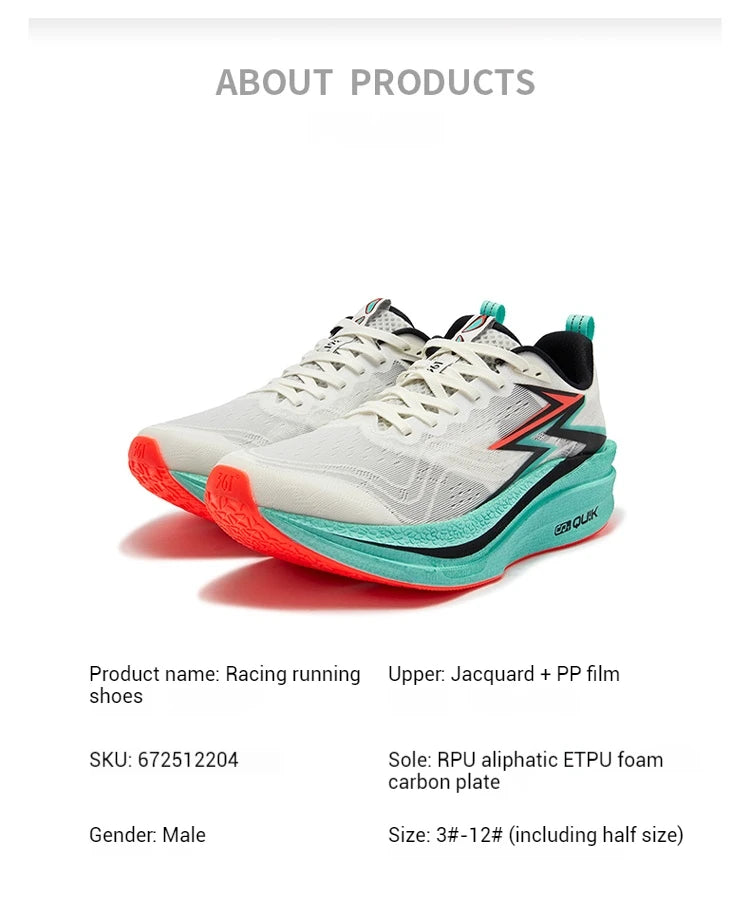 361 Degrees Flame 4.0 MIX Herren-Laufschuhe mit Carbonplatte, für Wettkämpfe und Marathon, stabiler Rückprall, verschleißfest, Herren-Sneaker 672512204