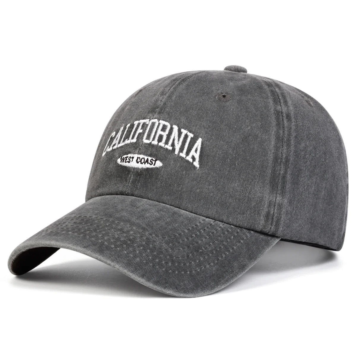 Unisex CALIFORNIA Letter Embroidery Wash Baseball Caps Spring and Autumn Outdoor Adjustable Casual Hats Sunscreen Hat
