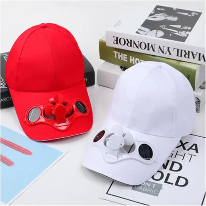 Solar Fan Cap UV Protection Hat Light Mesh Baseball Cap Cooling Fan For Fishing Golf Travel Sports Summer Item Sun Visor Hat