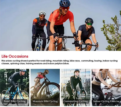 Scarpe da ciclismo professionali per bici da strada da uomo da gara con chiusura automatica, scarpe da ciclismo da donna con tacchetti SPD