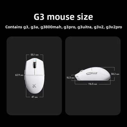 MCHOSE G3 V2 PRO brezžična miška Bluetooth s tremi načini povezave, ergonomska in lahka, za prenosnik, pisarno, gaming in računalniške dodatke