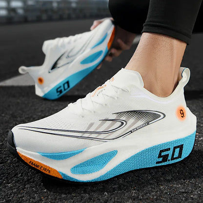 Men’s Sports Shoes with Cushioning, Non-Slip, Flat, Wear-Resistant Sneakers, Mesh Breathable Platform, Soft Running Shoes for Men