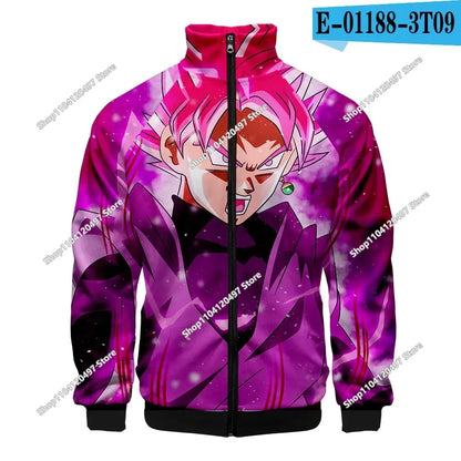 Anime Goku Dragon Ball Jacket Men Women Harajuku Hip Hop Japanese Zip Up Hoodies Goku Clothes Stand Collar Sweatshirt, produit gaming premium Fraquane