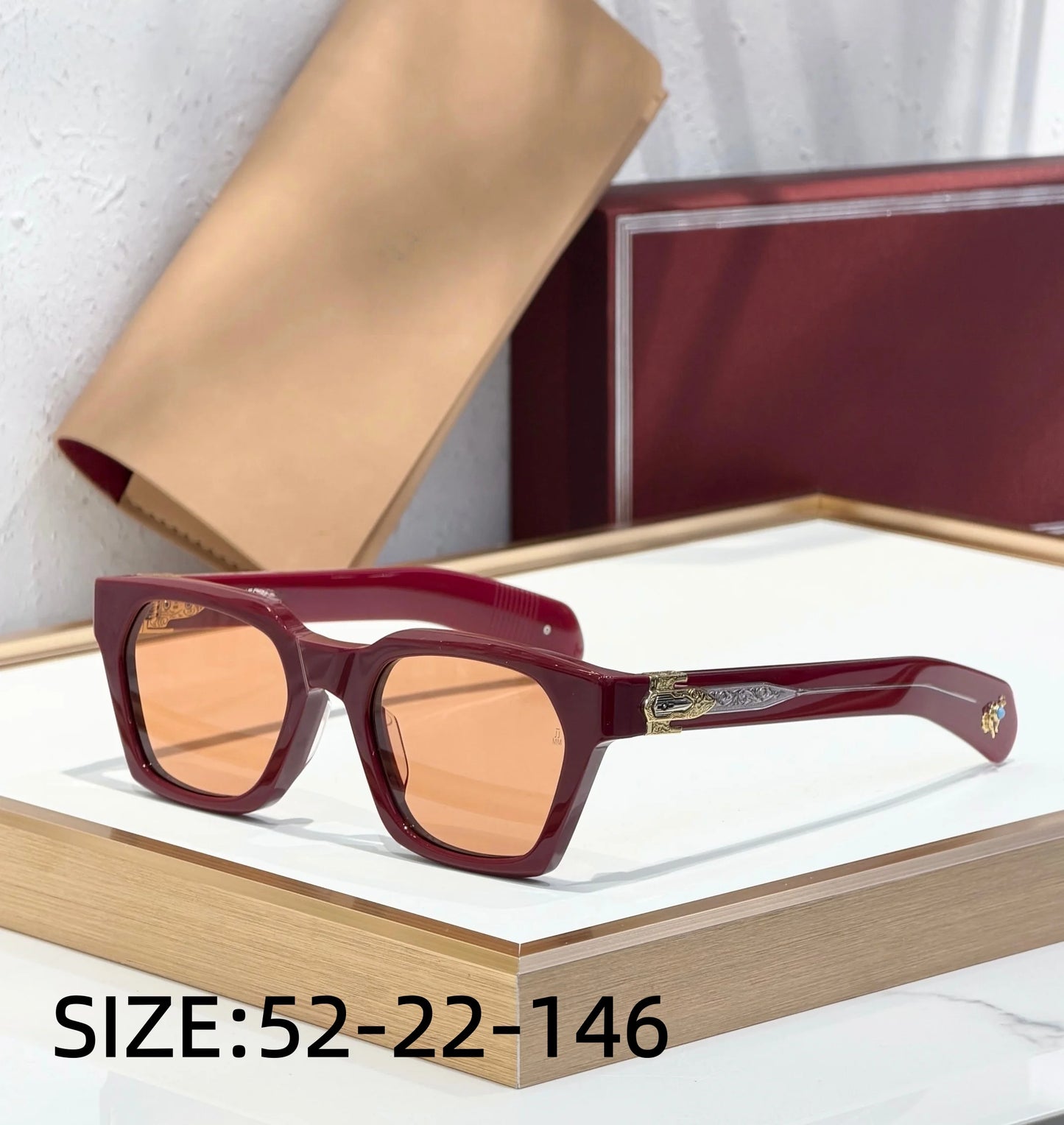 Sterett Luxury Sunglasses Acetate Frame Handmade Limited Edition Paddle Temples Premium Quality