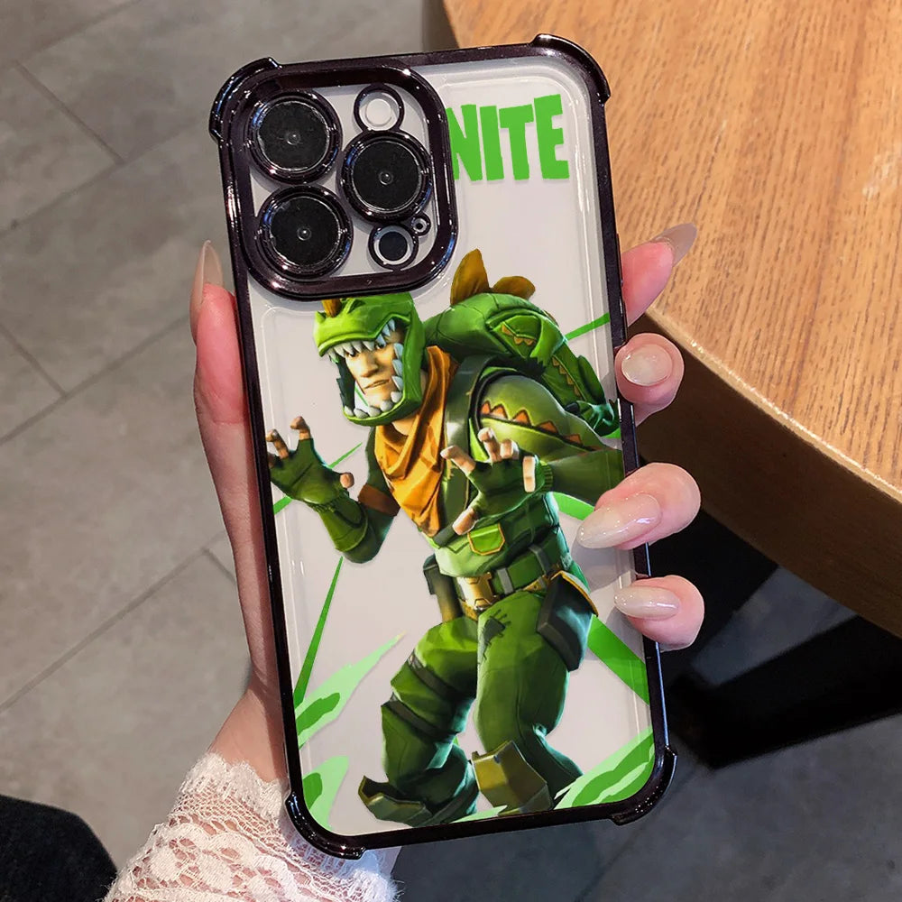 Anime Fortnite -peliteemainen suojakuori Xiaomi Redmi A7 15 A3 15C 14C K50 A1 Note 15 14 13 12 12s Pro Plus 4G 5G -puhelimille, putoamissuojaus