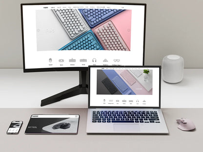 Bezprzewodowa, ergonomiczna mysz Rapoo MT760L/MT760M Multi-mode, akumulatorowa, 4000 DPI, obsługa do 4 urządzeń, Bluetooth