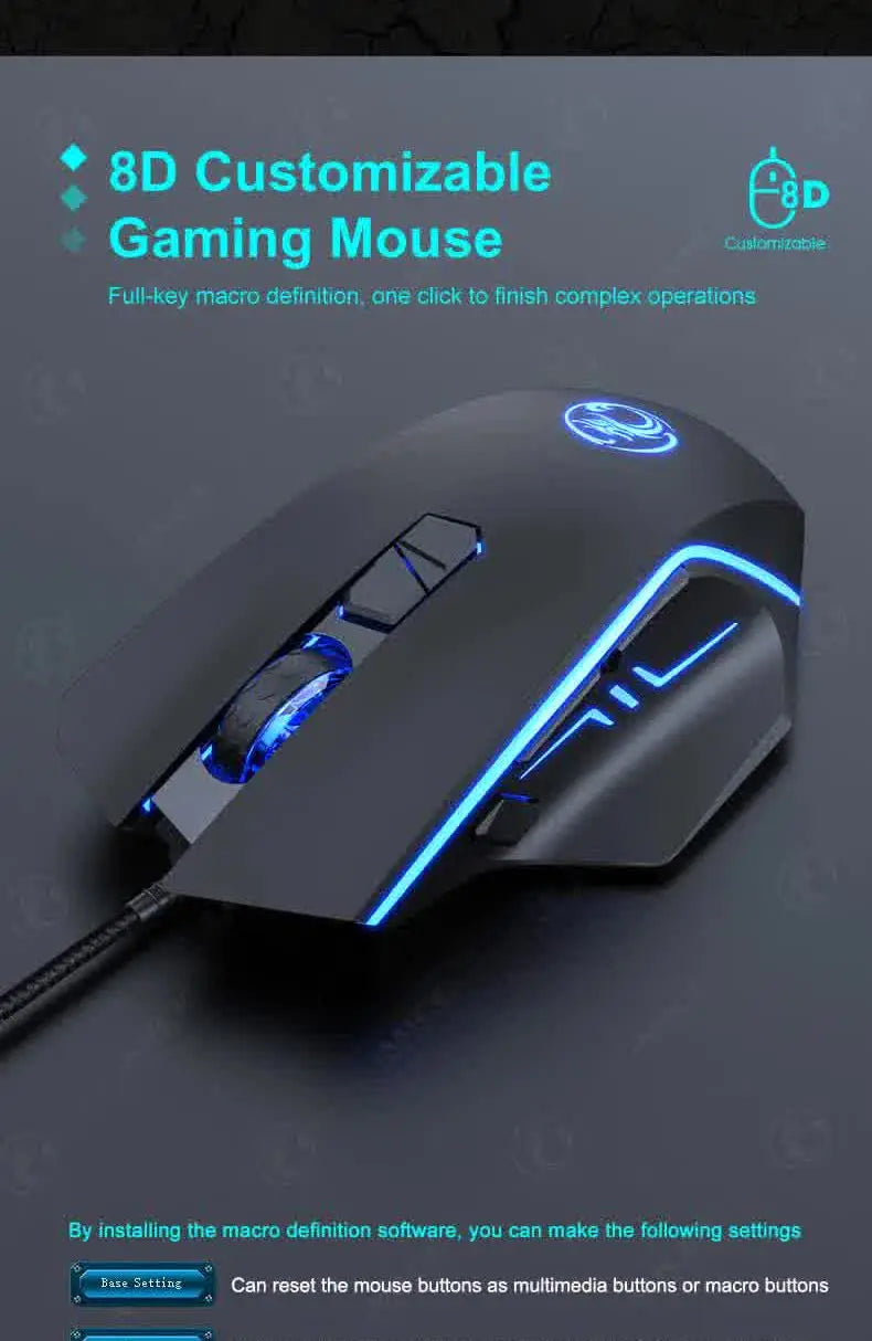 USB Wired Optical Gaming Mouse Ergonomic Mice 7200 DPI Gamer Mice 6 Buttons Gaming Mice for PC Gamer Computer Desktop