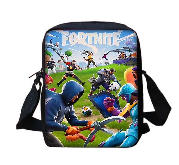 New Game Fortnite Child School Backpack with Shoulder Bag and Pencil Bags, School Bags for Boys and Girls, Best Gift