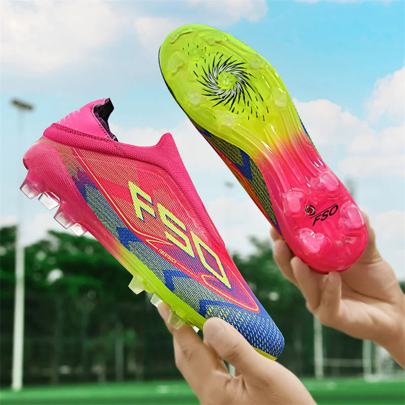 New Men's Football Boots Ultralight Sport Indoor Cleats Soccer Shoes Grass Adult Non-Slip Non Slip Fg Turf Futsal Comfortable