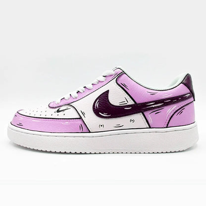 Custom Sneakers NIKE COURT VISION  Messy Line Design Wild Romantic Dream Comic Pattern Couple Matching Shoes Unisex retro shoes