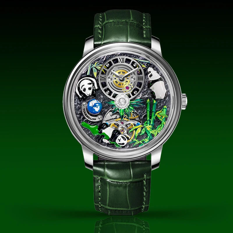 PINDU Panda National Treasure Series Mechanical Watch Men M2791B Movement Sapphire Mirror Waterproof Automatic Mechanical Watch