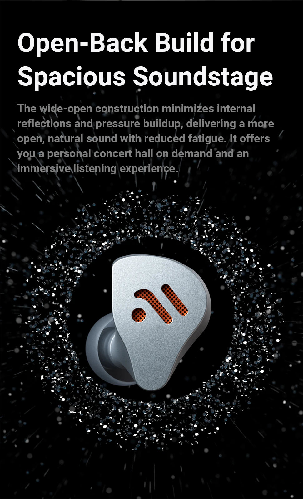 Fosi Audio IM4 HiFi Wired Earphones Open-Back Dynamic Driver IEM Headphones for Music Monitoring, Gaming & Professional Audio